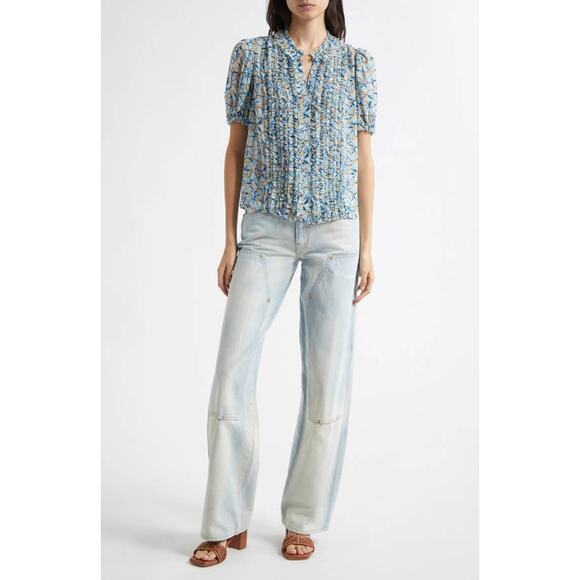 Ulla Johnson Olympia Wide Leg Jean in Cielo 26 - Picture 1 of 5